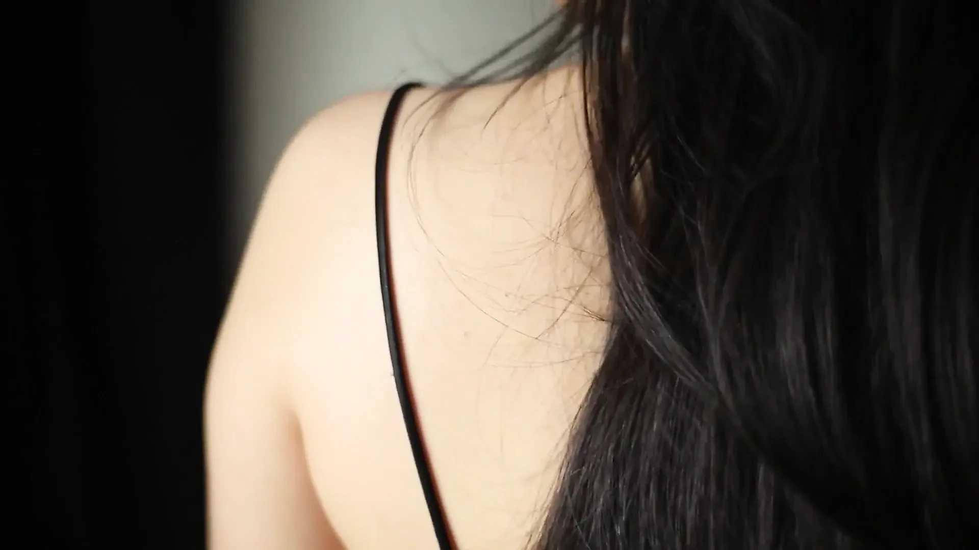 Black Satin Dress Lingerie  Cinematic
