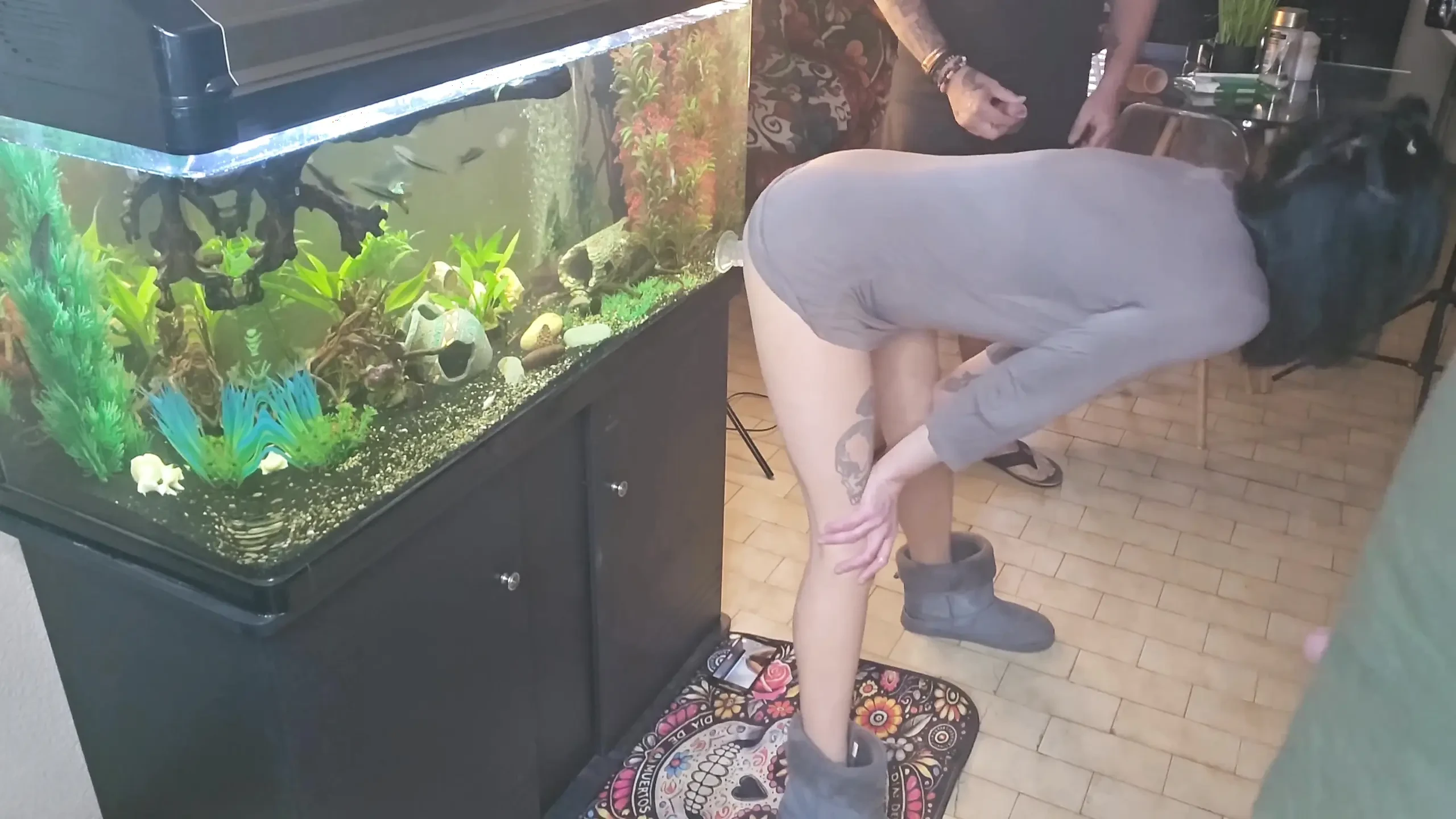 Hot Wife Dildo Fucking While Two Friends Cum on Her Dildo
